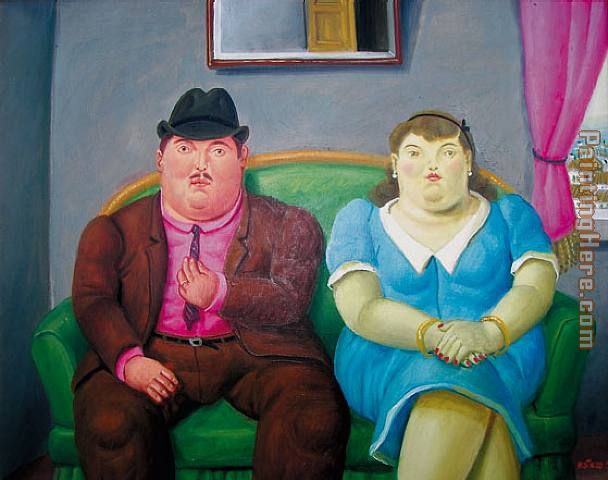 Man And Woman painting - Fernando Botero Man And Woman art painting
